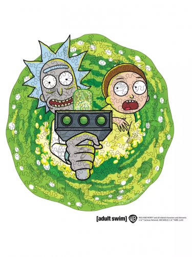 Puzzle Rick & Morty - Portal (drewniane)