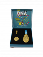 Zestaw kolekcjonerski Jurassic Park - Genetics Laboratory Service Award (moneta, medal, odznaka)