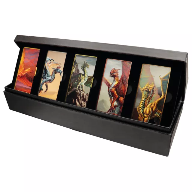 Zestaw plakietek Dungeons & Dragons - Metallic Dragons Set (5 szt.) - Ograniczone w sztukach
