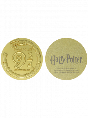 Medalion kolekcjonerski Harry Potter - Platform 9 3/4 Limited Edition (pozłacany)