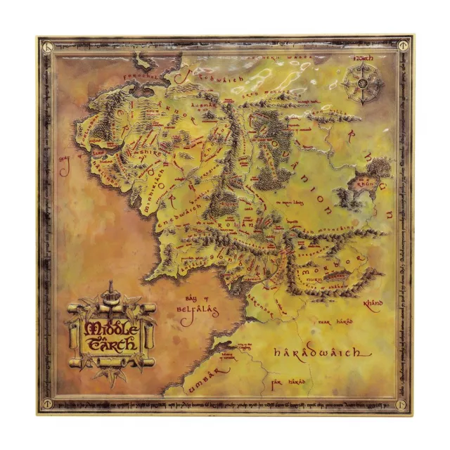 Metalowa replika mapy The Lord of the Rings - Limited Edition - Ograniczone w sztukach