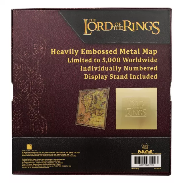 Metalowa replika mapy The Lord of the Rings - Limited Edition - Ograniczone w sztukach