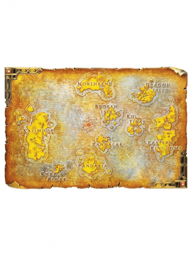 Metalowa replika mapy World of Warcraft - Azeroth Limited Edition
