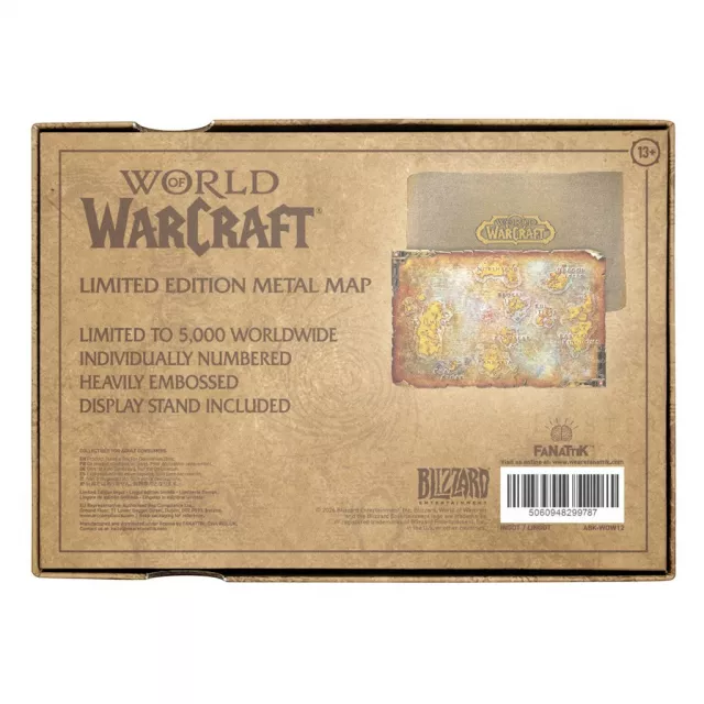 Metalowa replika mapy World of Warcraft - Azeroth Limited Edition - Ograniczone w sztukach