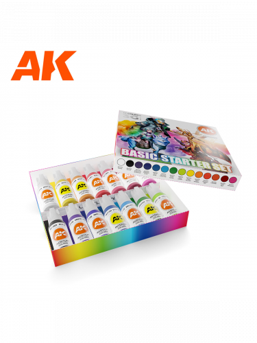 Zestaw farb AK - Basic starter set (14 colors)