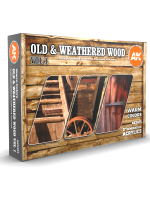 Zestaw farb AK - Old & weathered wood vol 1