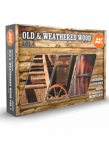 Zestaw farb AK - Old & weathered wood vol 1