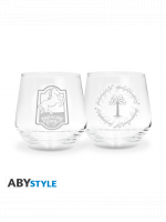 Szklanka Lord of the Rings - Prancing Pony & Gondor Tree Glass (2 ks)