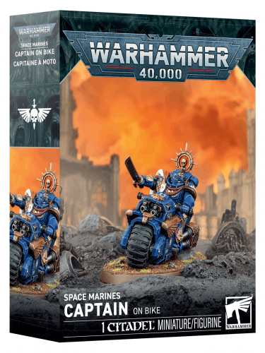 W40k: Space Marines - Captain on Bike (1 figurka)