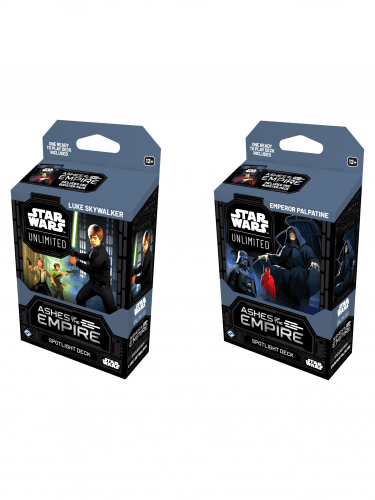Zestaw Star Wars: Unlimited - Ashes of the Empire - Luke Skywalker Spotlight Deck + Emperor Palpatine Spotlight Deck