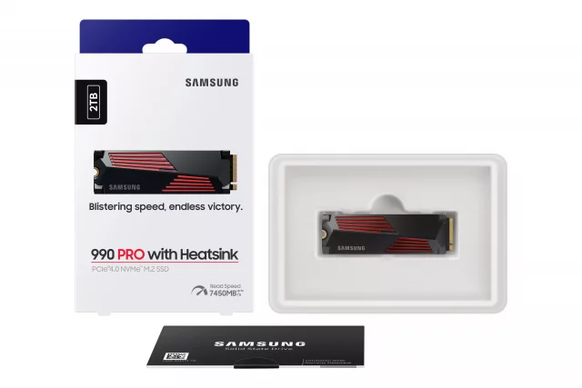 SSD disk pro konzoli PlayStation 5 - Samsung SSD 990 PRO 2TB s chladičem