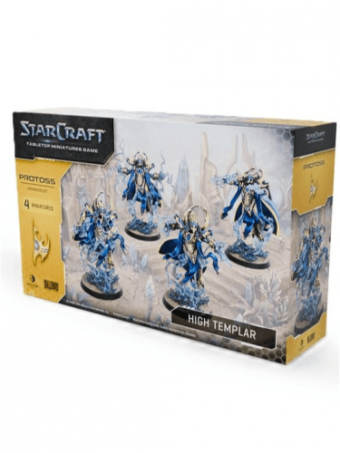 Figurkowa gra bitewna StarCraft - Tabletop Miniature Game - Protoss - High Templar (4 figurki)