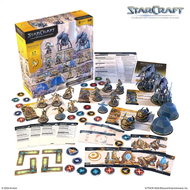 Figurkowa gra bitewna StarCraft - Tabletop Miniature Game - Protoss Starter Set - Gra planszowa