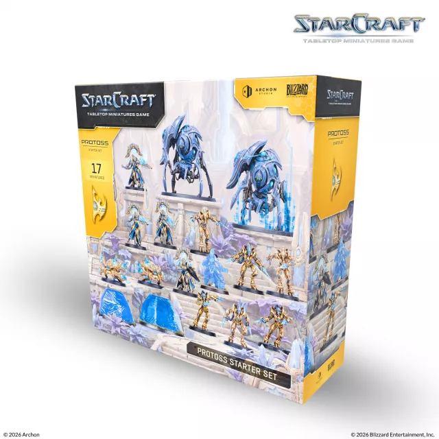 Figurkowa gra bitewna StarCraft - Tabletop Miniature Game - Protoss Starter Set - Przygodowa gra planszowa