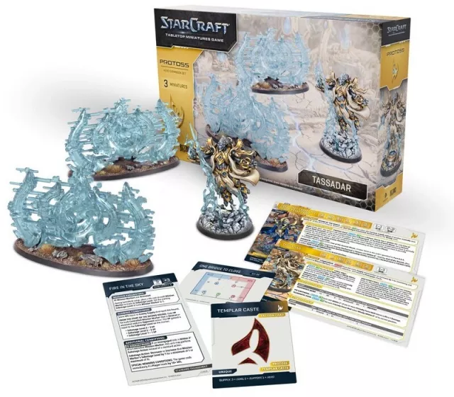 Figurkowa gra bitewna StarCraft - Tabletop Miniature Game - Protoss - Tassadar (3 figurki) - Gra planszowa