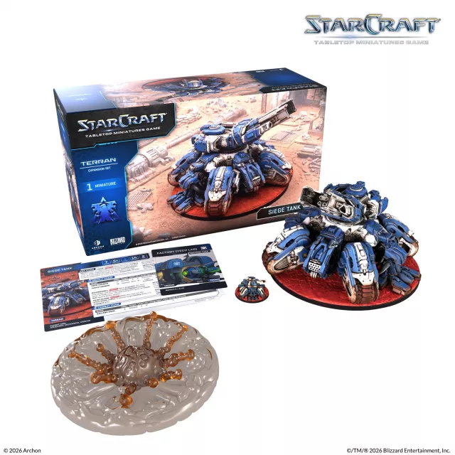 Figurkowa gra bitewna StarCraft - Tabletop Miniature Game - Siege Tank - Expansion Set (1 figurka) - Gra planszowa