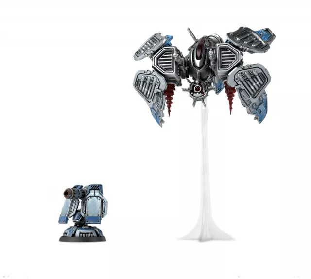 Figurkowa gra bitewna StarCraft - Tabletop Miniature Game - Terran - Raven & Auto-Turret (2 figurki) - Gra planszowa