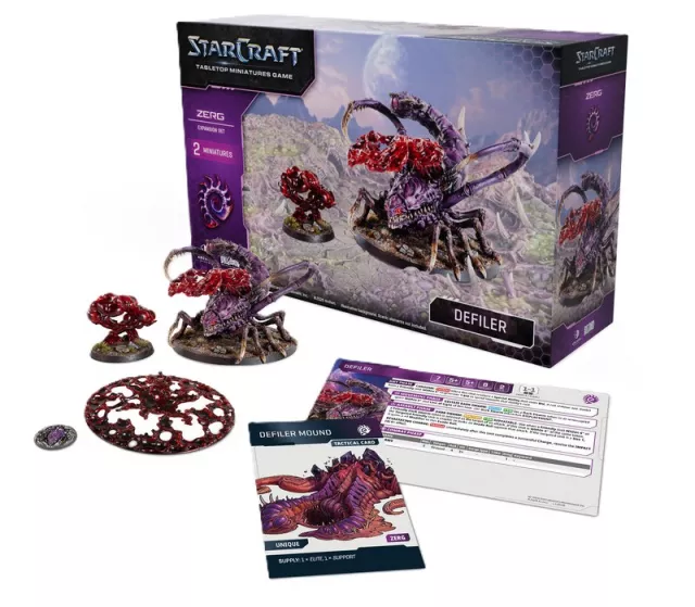 Figurkowa gra bitewna StarCraft - Tabletop Miniature Game - Zerg - Defiler (2 figurki) - Przygodowa gra planszowa
