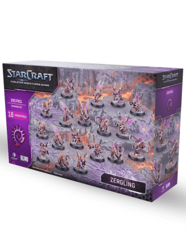 Figurkowa gra bitewna StarCraft - Tabletop Miniature Game - Zergling - Expansion Set (18 figurek)