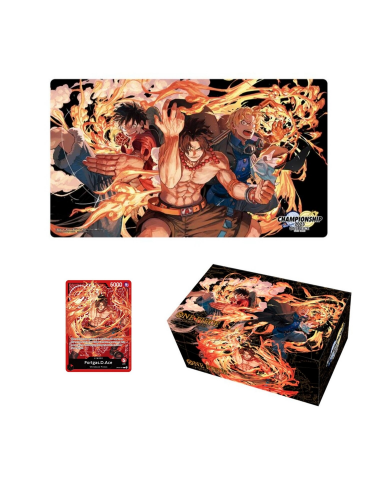 Gra karciana One Piece TCG - Ace/Sabo/Luffy Special Goods Set (mata, pudełko, karta)