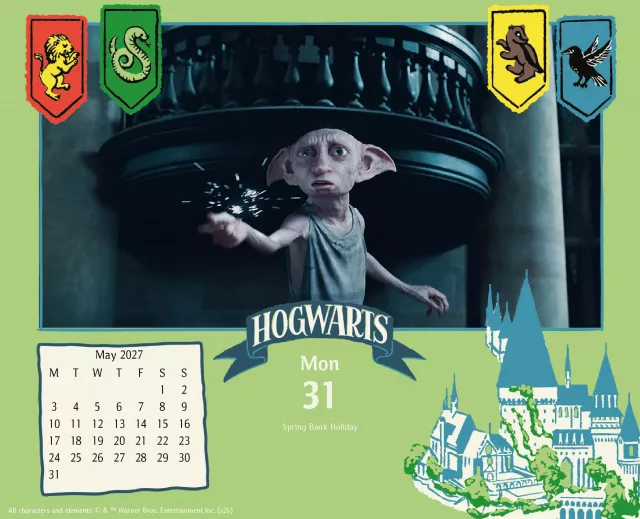 Kalendarz Harry Potter 2027 (stołowy)