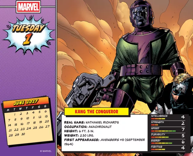 Kalendarz Marvel 2027 (stołowy)