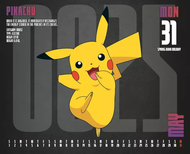 Kalendarz Pokémon 2027 (stołowy)