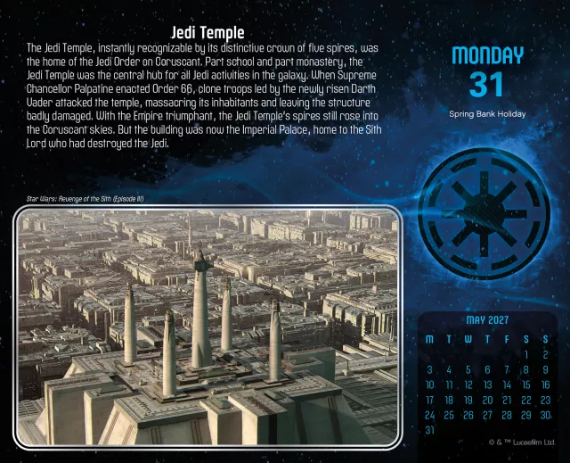 Kalendarz Star Wars Classic 2027 (stołowy)