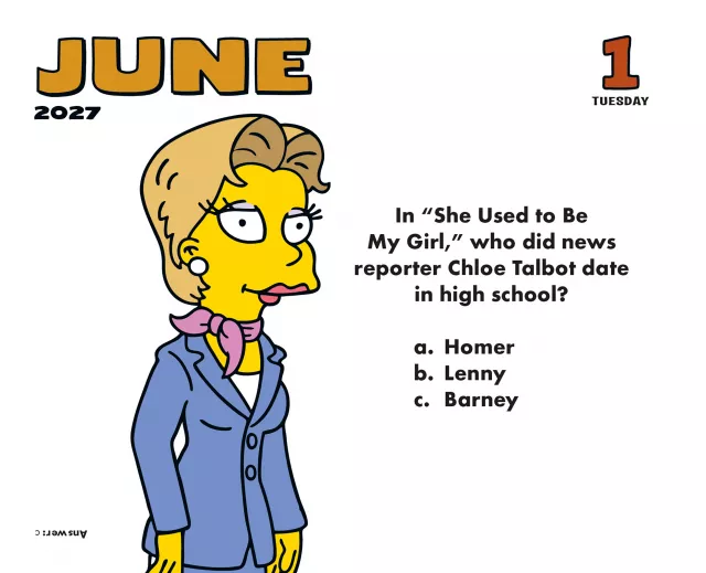 Kalendarz The Simpsons 2027 (stolní)