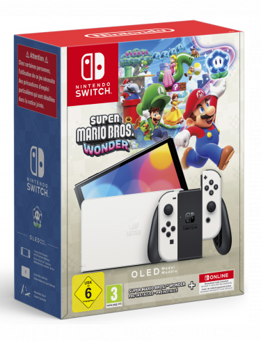 Konsola Nintendo Switch model OLED + Super Mario Bros. Wonder + 12 miesięcy Nintendo Online (SWITCH)