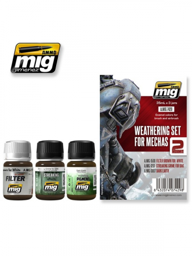 Zestaw farb Mig Jimenez Weathering Set - Mechas (7429)