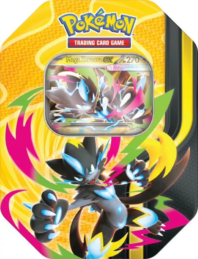 Gra karciana Pokémon TCG: Mega Forces Tin - Mega Zeraora ex Tin - Kolekcjonerska gra karciana TCG