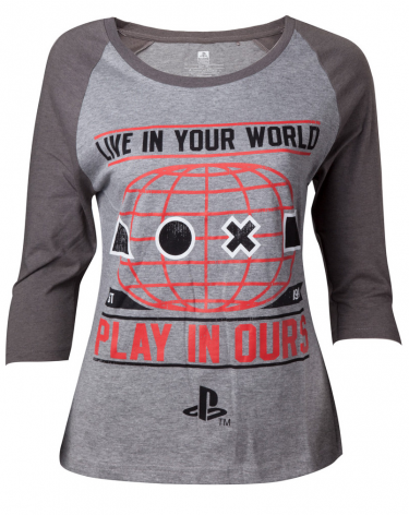 Koszulka damska Playstation - Live In Your World Raglan