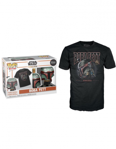 Koszulka Star Wars: The Mandalorian - Boba Fett + figurka Funko