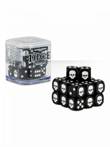 Kości do gry Warhammer Dice Cube (20 szt.), sześciokątne - czarne