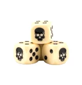 Kostky Warhammer Dice Cube (20 ks), šestistěnné - krémové