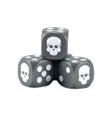 Kostky Warhammer Dice Cube (20 ks), šestistěnné - šedé