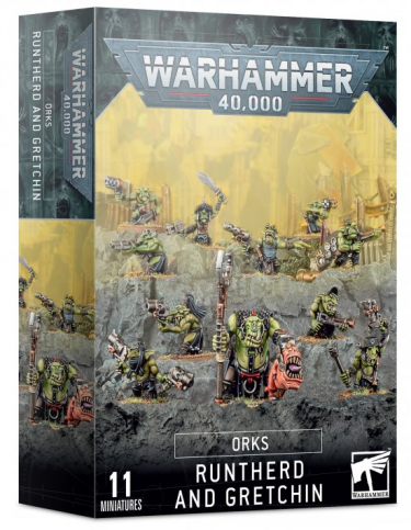 W40k: Orks - Runtherd and Gretchin (11 figurek)