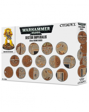 W40K: Sector Imperialis - Kulaté podstavce 32 mm (60 sztuk)