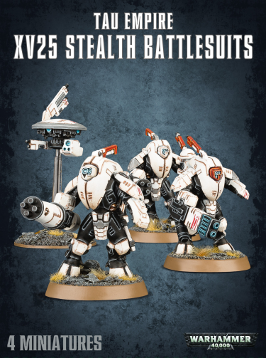 W40k: Tau Empire XV25 Stealth Battlesuits (3 figurki)