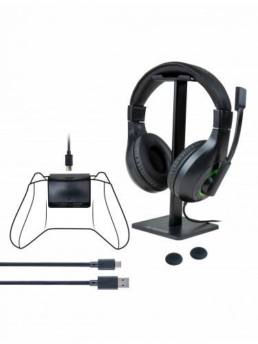 Zestaw akcesoriów BigBen Essential Pack 5v1 do Xbox Series - Słuchawki + stojak, baterie, kabel, nakładki na analogi (XSX)