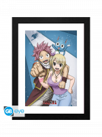 Plakat w ramce Fairy Tail - Natsu, Lucy & Happy